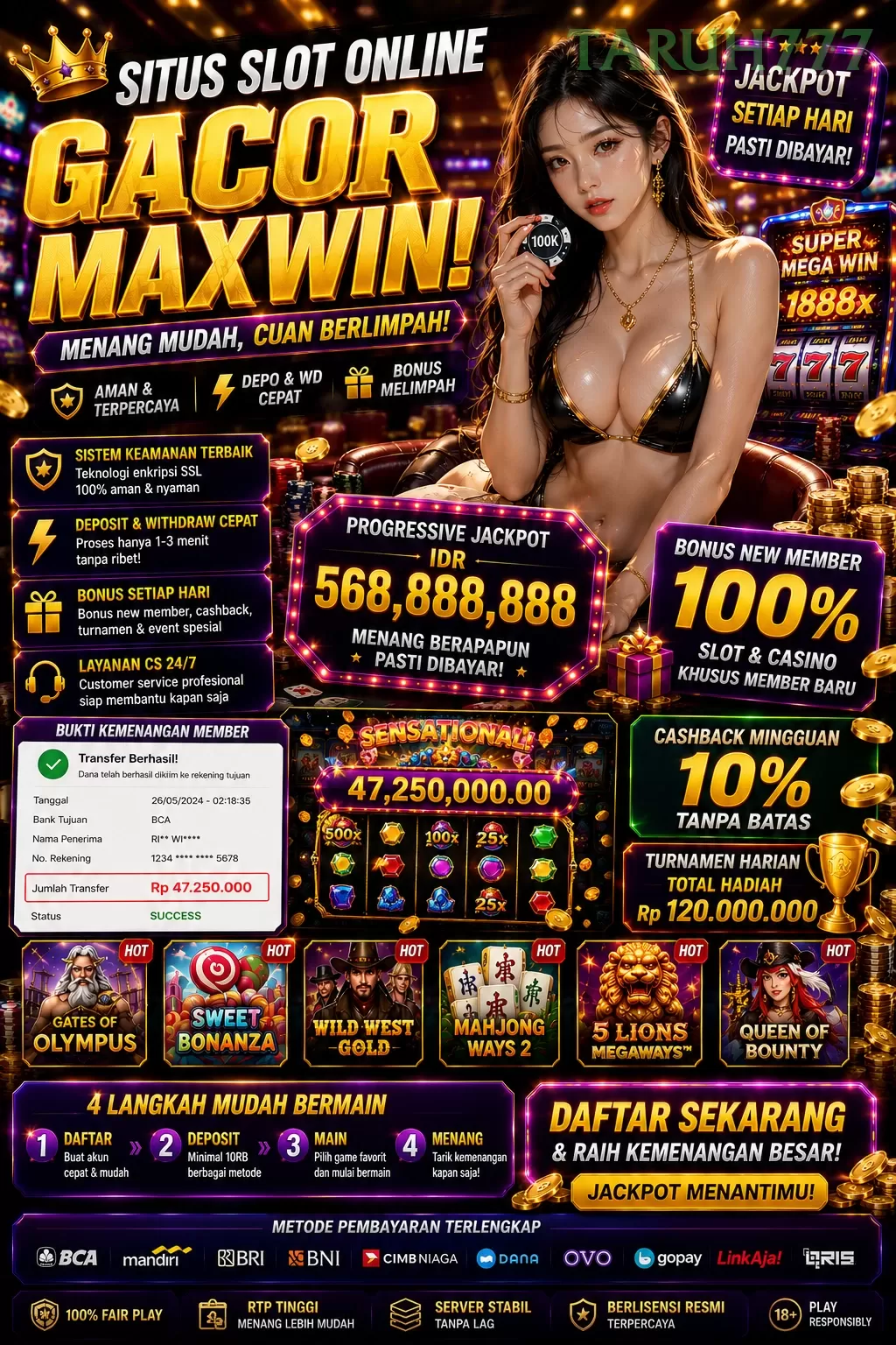 Main taruh777w Menang Jackpot Besar